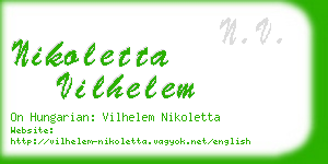 nikoletta vilhelem business card